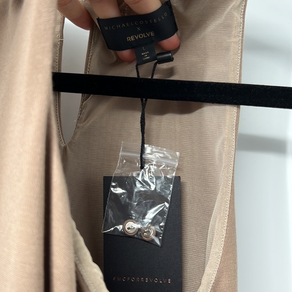 Michael Costello x REVOLVE Rylan Midi Dress in Taupe L - Picture 11 of 11